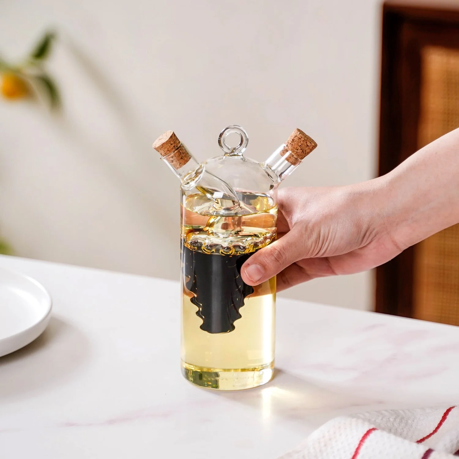 2 In 1 Glass Oil Dispenser - Image 2