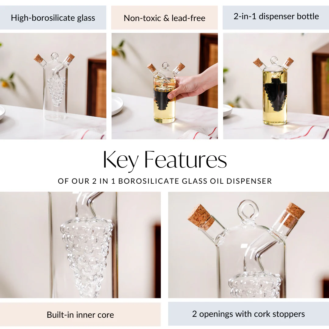 2 In 1 Glass Oil Dispenser - Image 5
