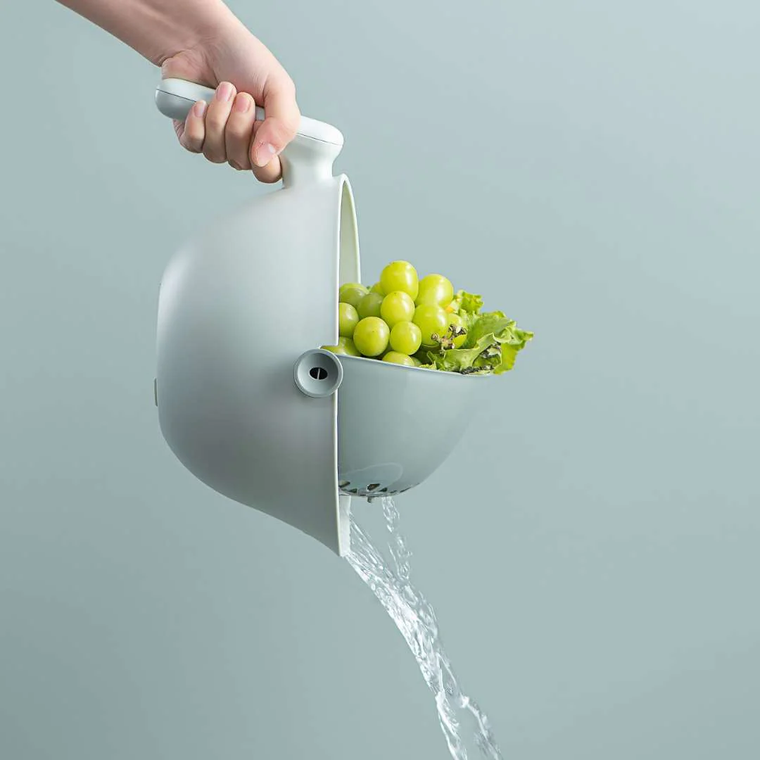 2 In 1 Kitchen Colander And Bowl 2000ml - Image 2