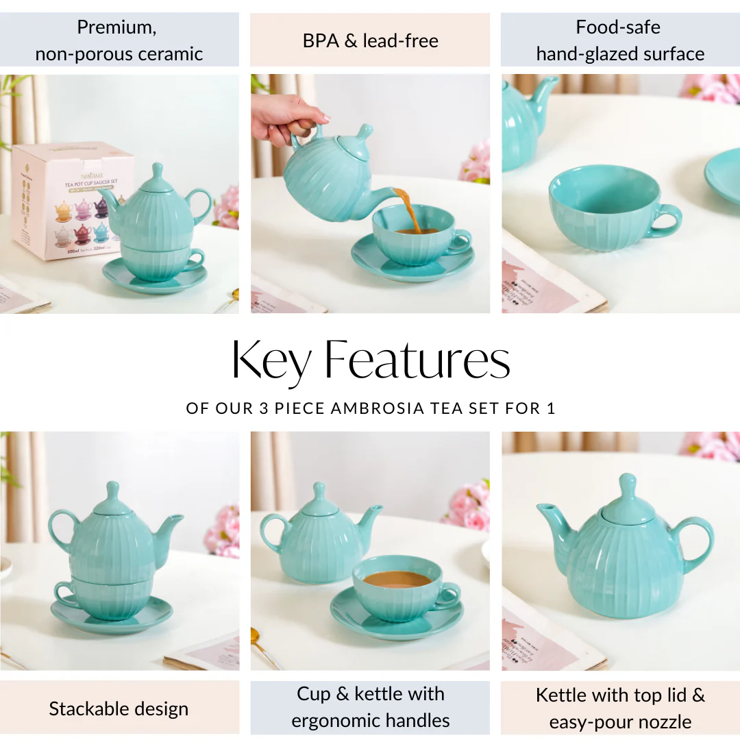 3 Piece Ambrosia Tea Set For 1 - Image 6