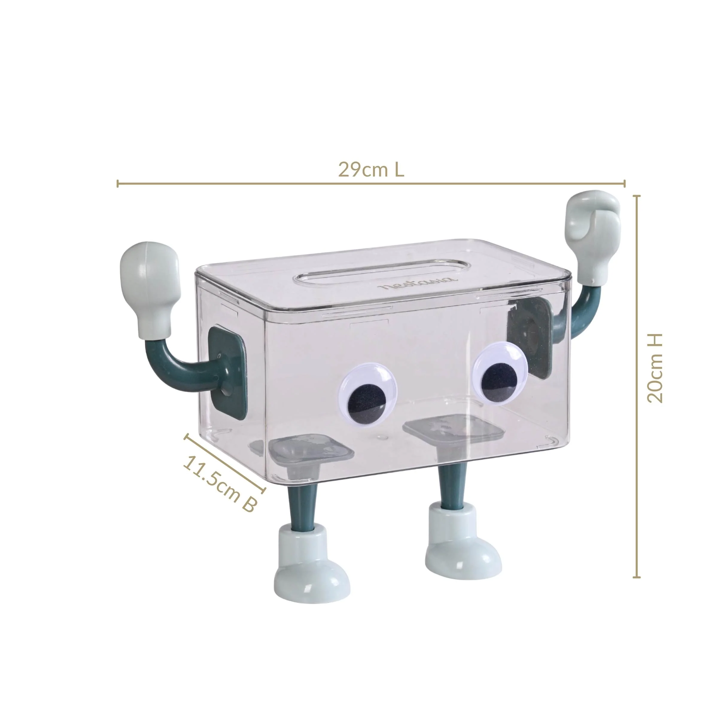 3D Robot Design Tissue Box Blue - Image 5