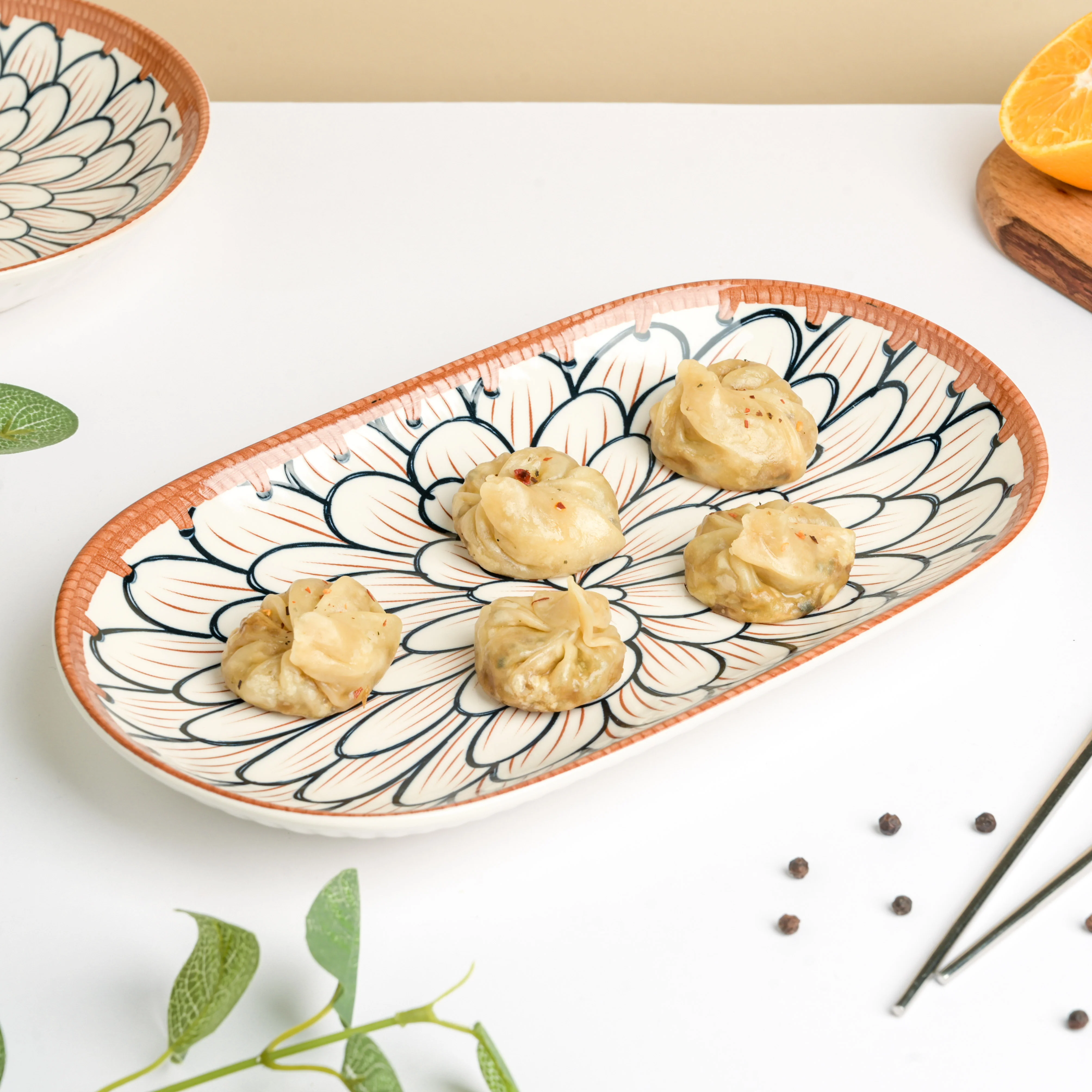 Abloom Ceramic Long Plate 11.5 Inch - Image 3
