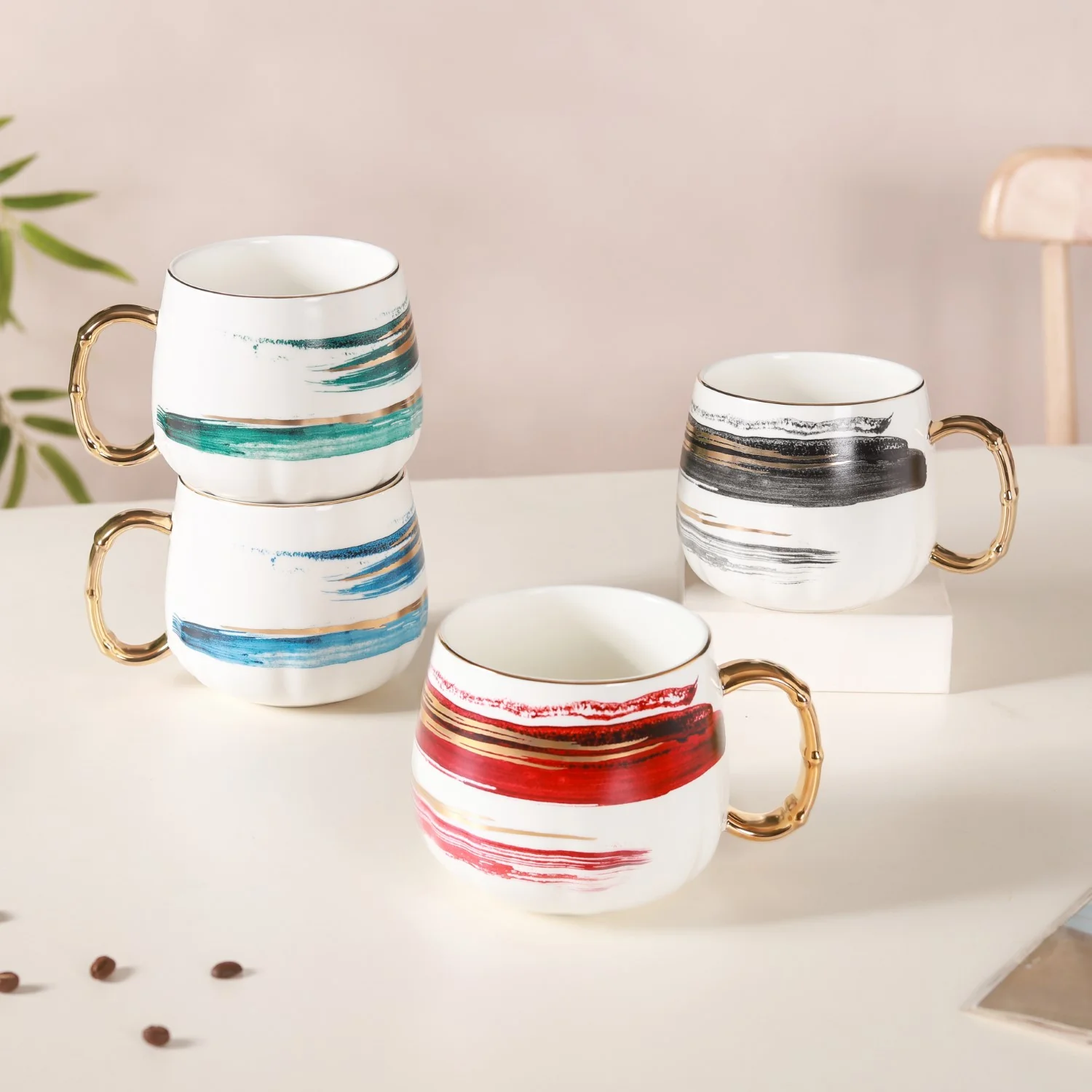 Abstract Golden Handle Cup - Image 11