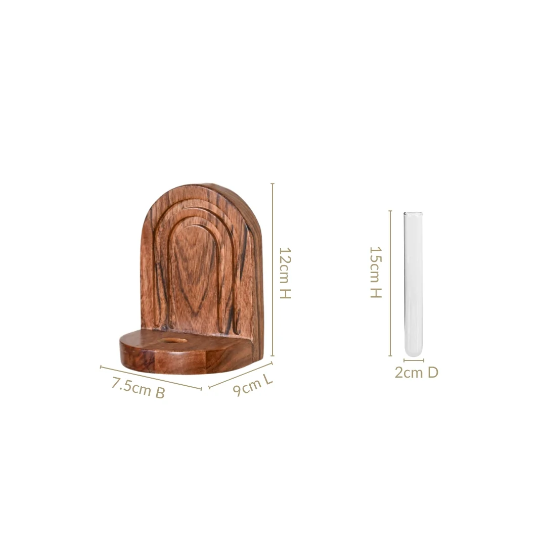 Acacia Wall Mounted Test Tube Planter Set Of 2 - Image 3