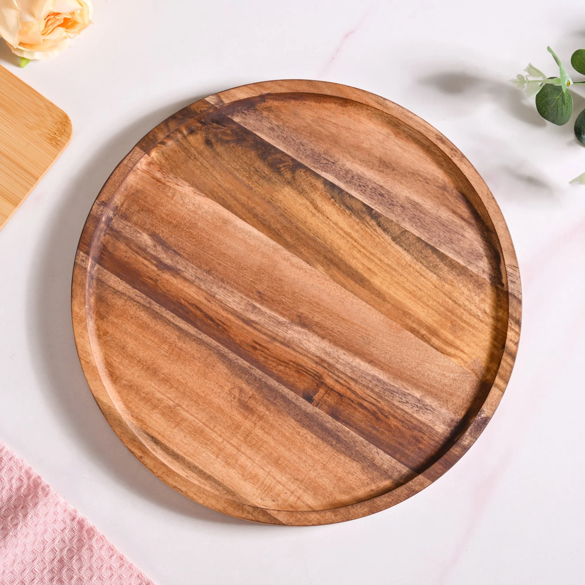Acacia Wood Dessert Stand With Glass Cloche 26cm - Image 7