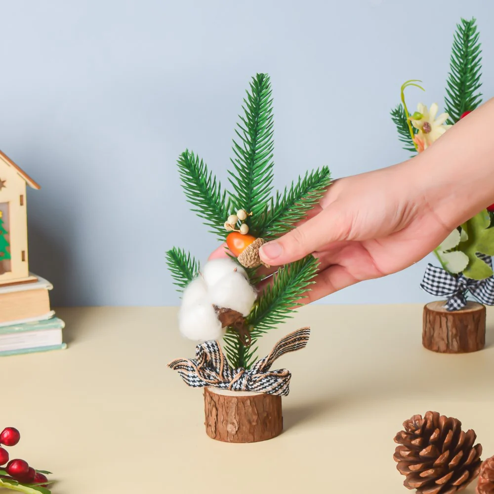 Acorn Cotton Christmas Table Decor 10 Inch - Image 2