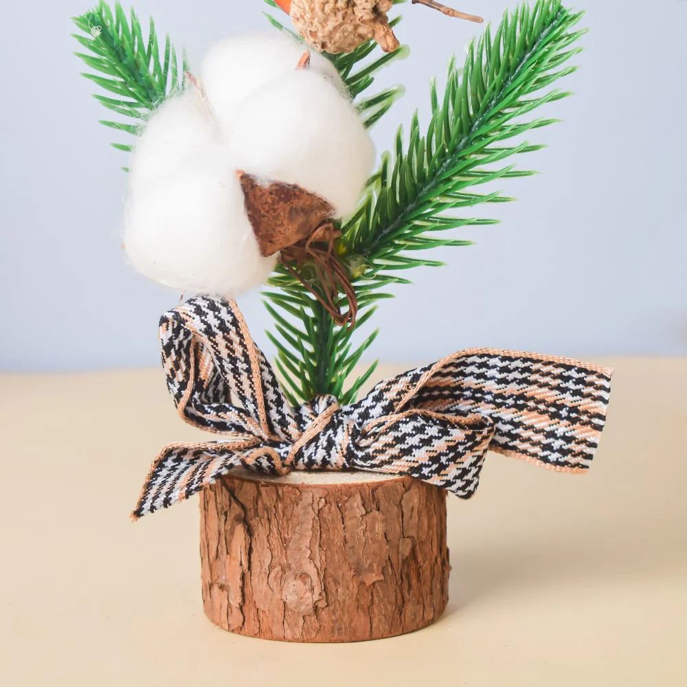 Acorn Cotton Christmas Table Decor 10 Inch - Image 4
