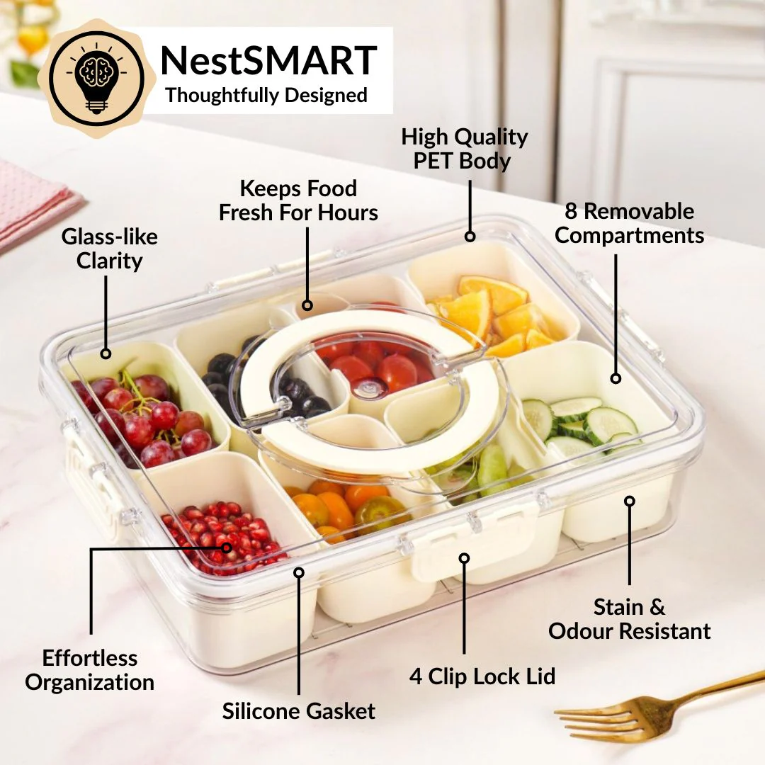 Airtight Fridge Storage Box With 8 Compartments - Image 3