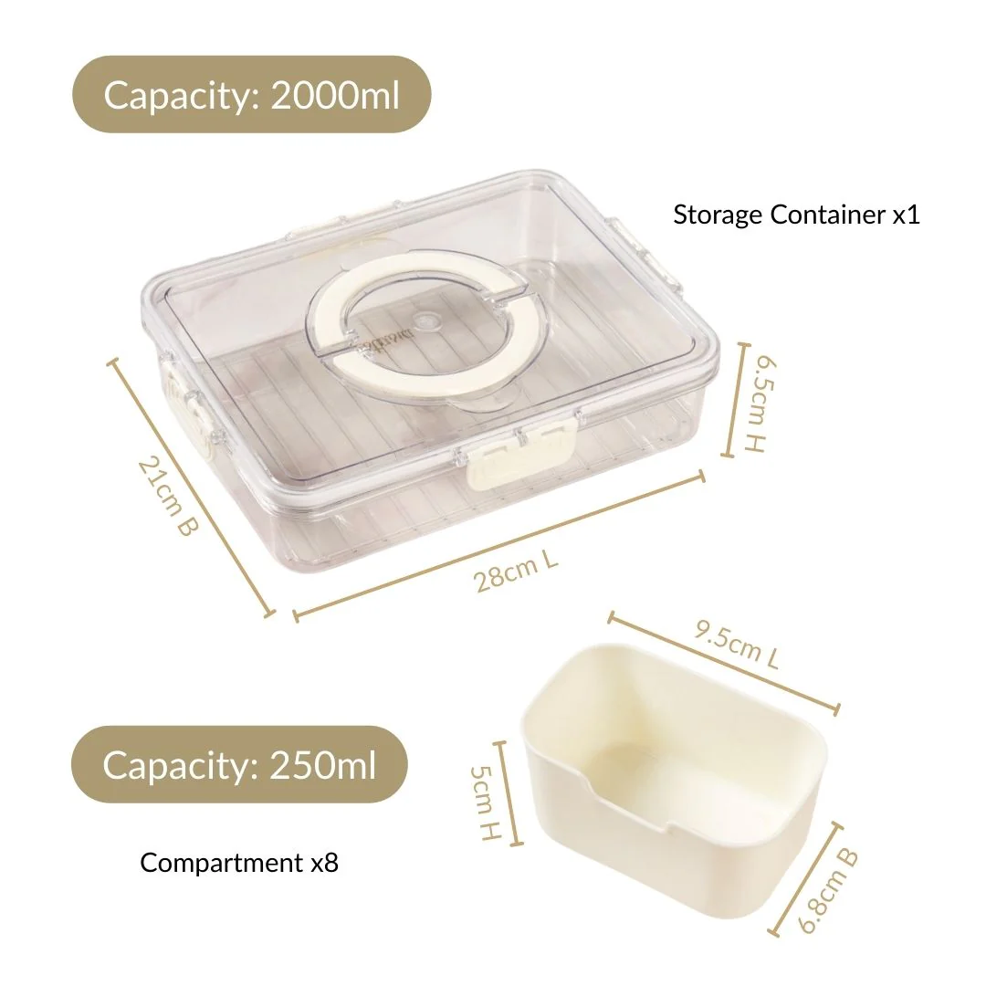 Airtight Fridge Storage Box With 8 Compartments - Image 4