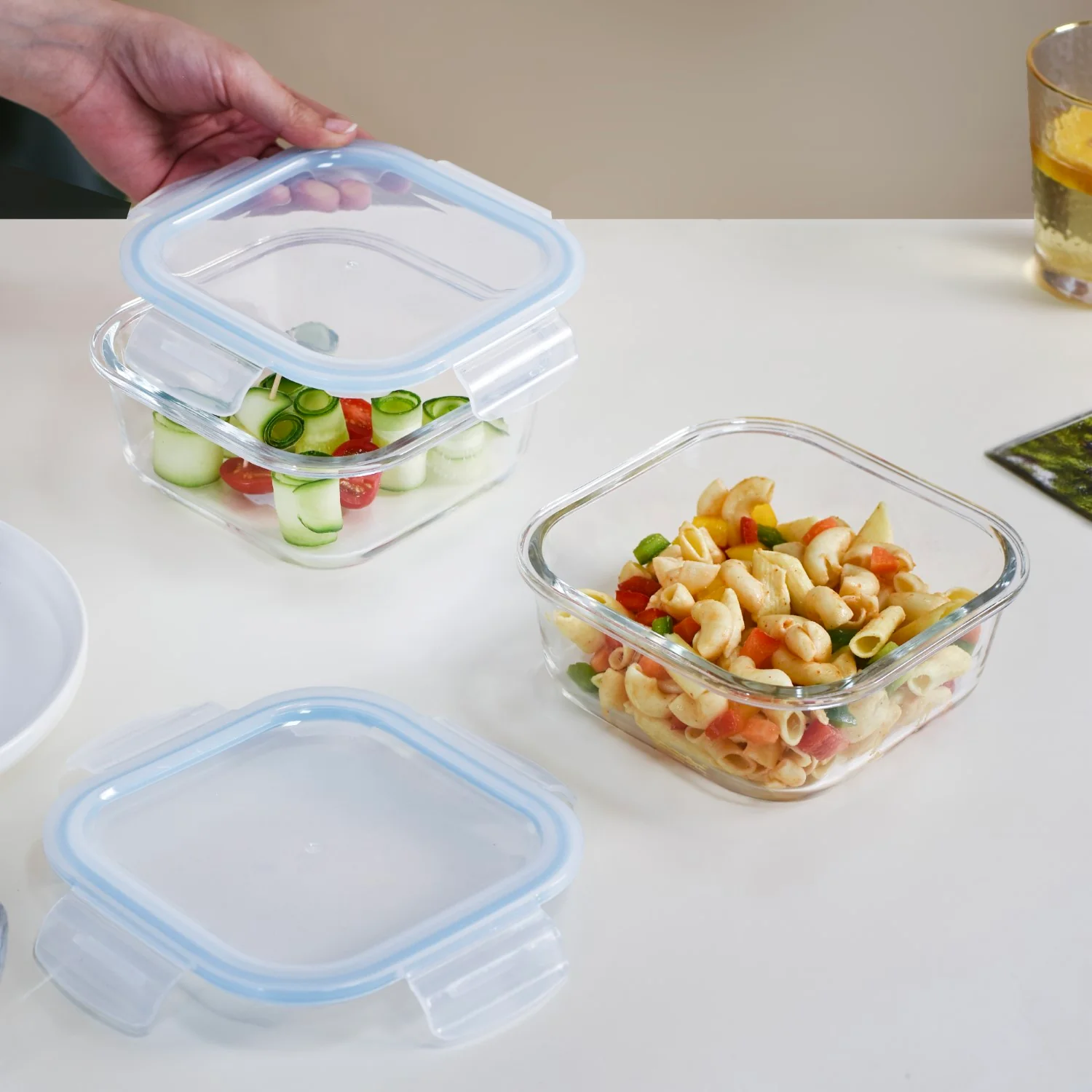 Airtight Glass Lunch Box Set Of 2 800ml - Image 2