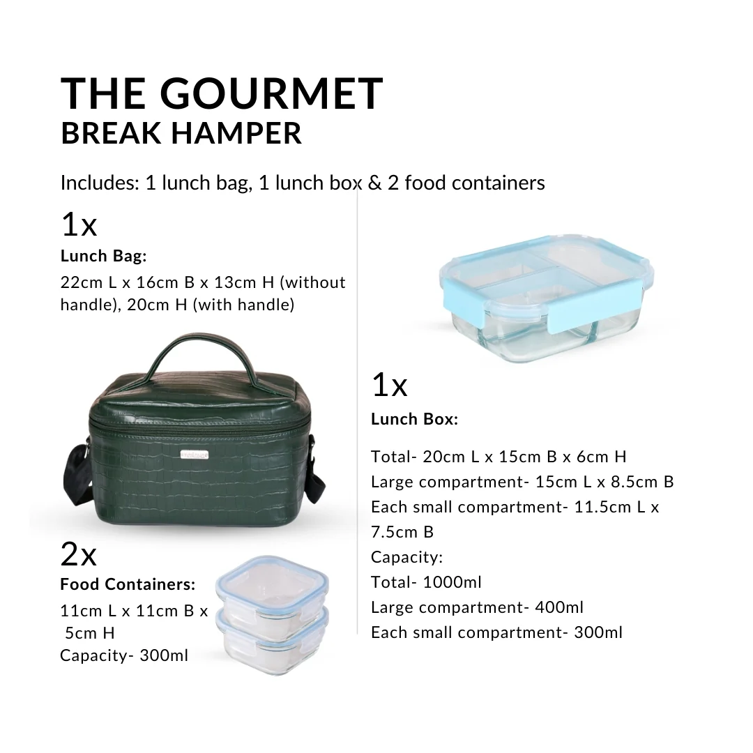 All In One Lunch Bag And Lunchbox Set Of 4 S 300ml x2 L 1000ml - Image 4
