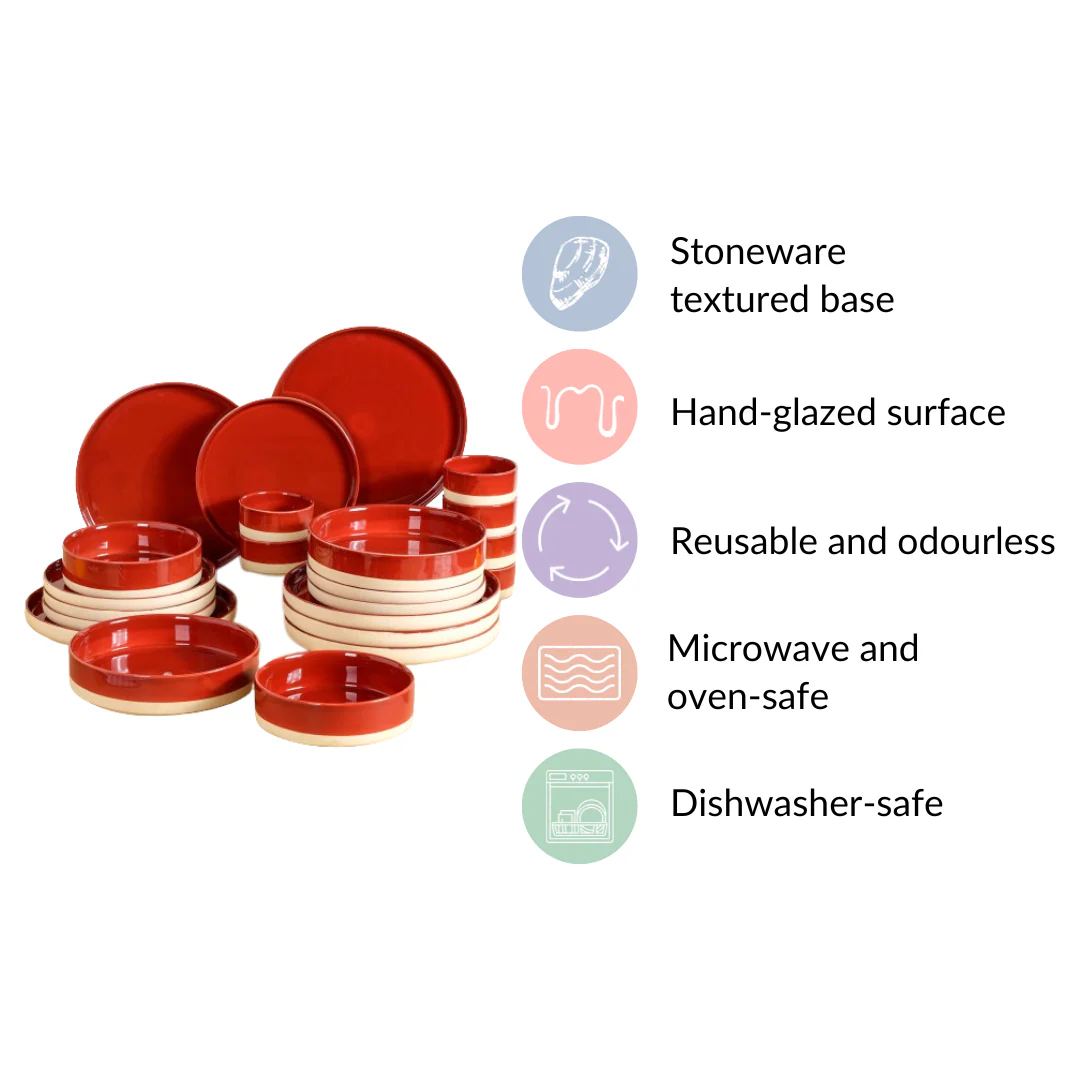 Amber Clay 22 Piece Dinnerset For 6 - Image 9