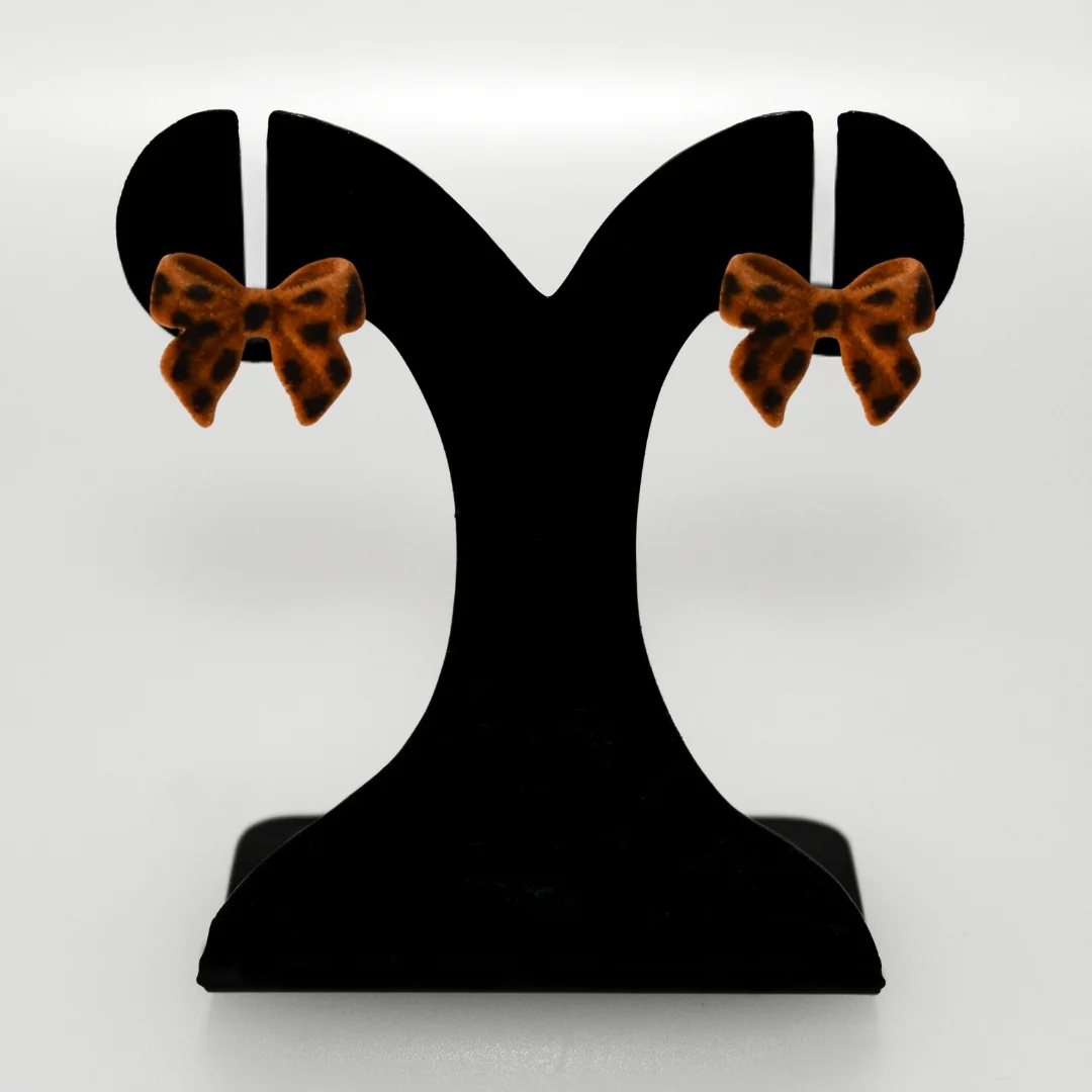 Animal Printed Bow Studs - Image 6