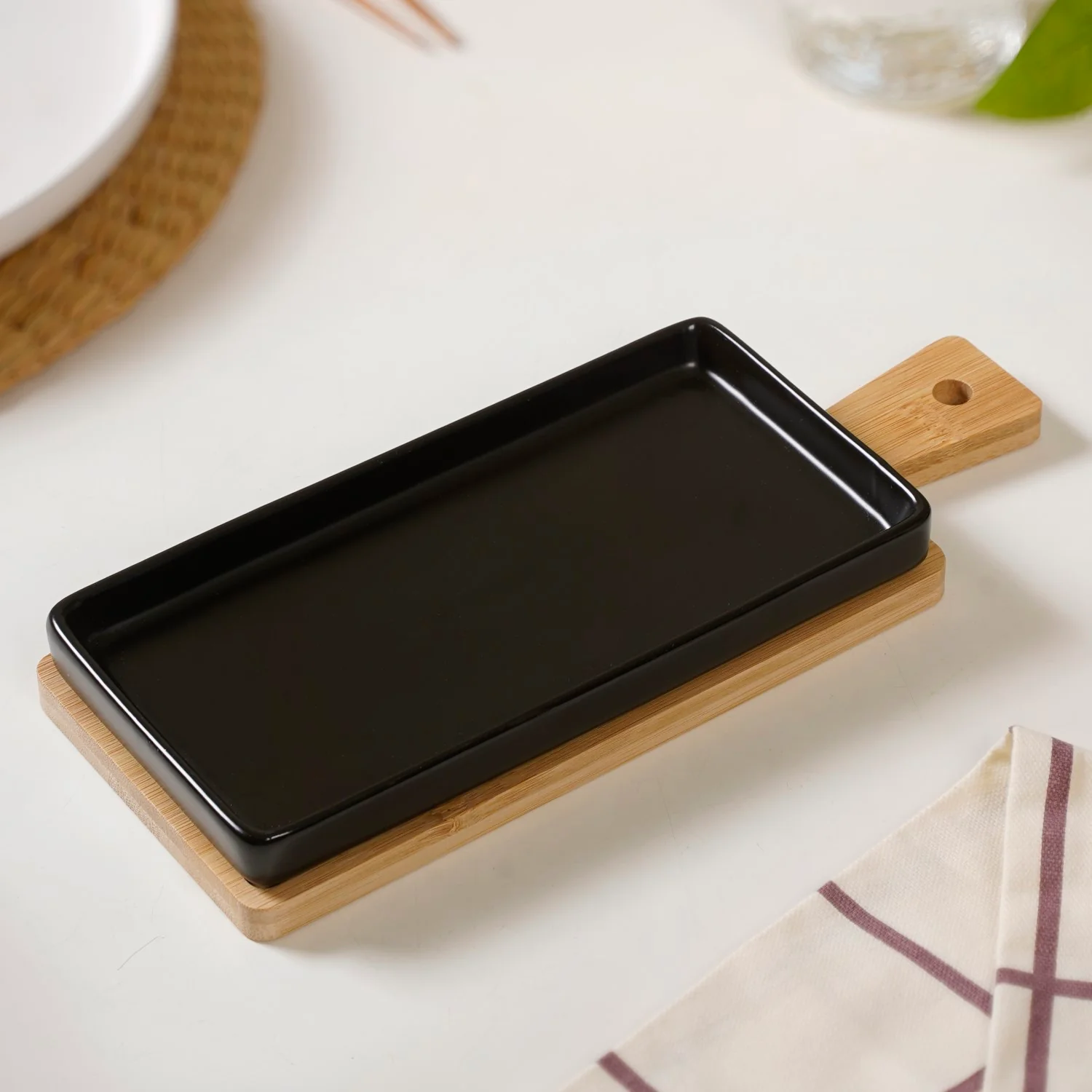 Appetizer Platter Set Of 2 Matte Black - Image 5