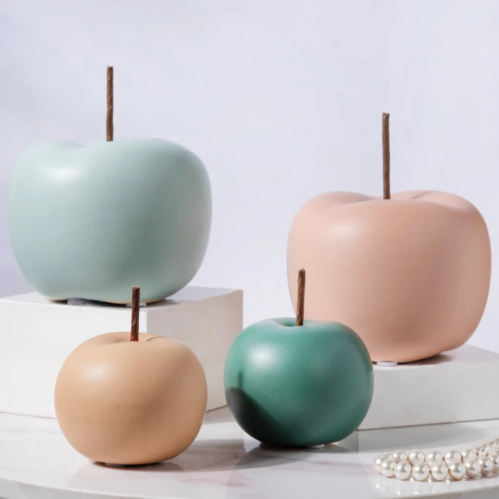 Apple Ceramic Decor Small Teal - Image 6