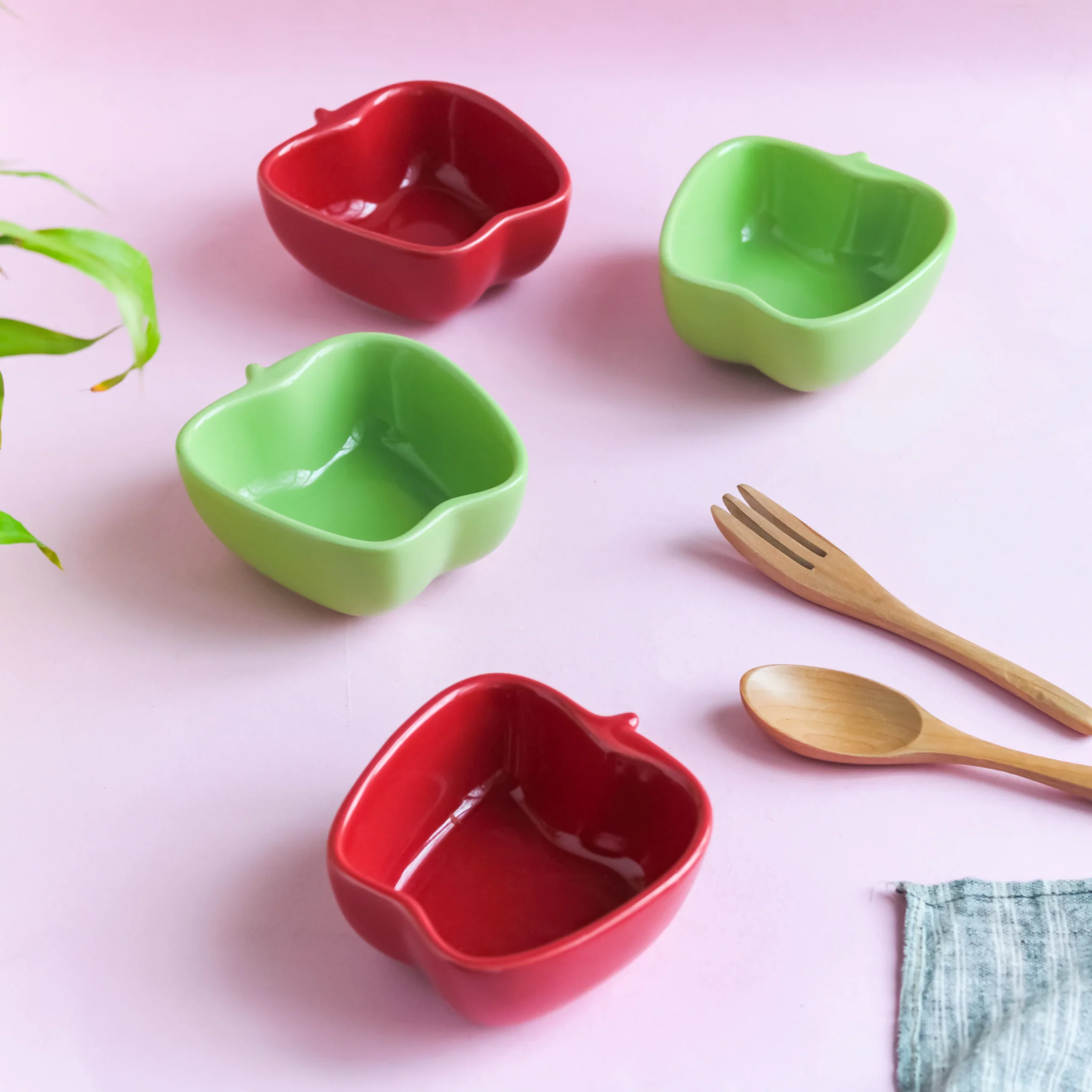 Apple Shaped Bowl Set of 2 - Image 4