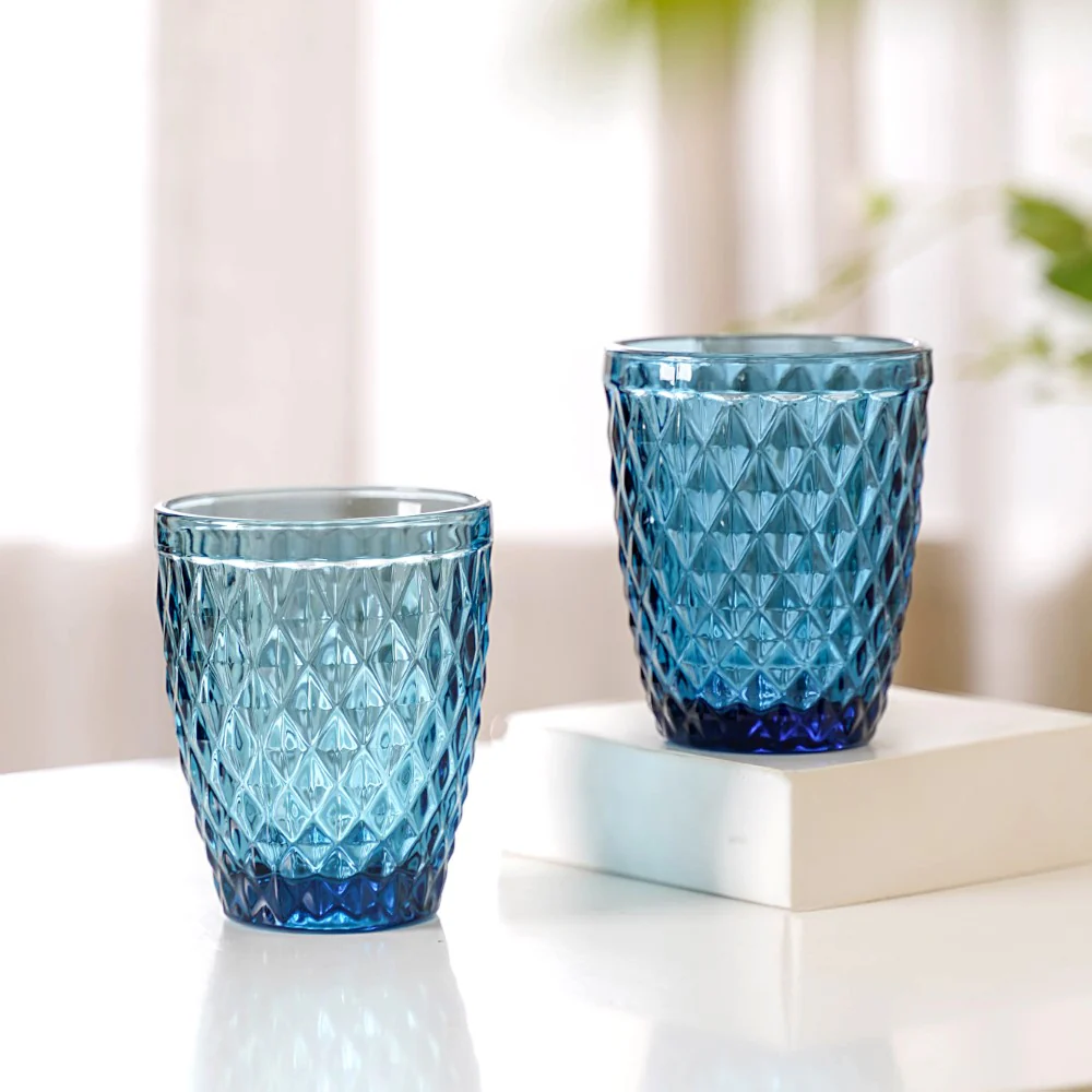 Aqua Blue Glassware Set of 4 - Image 3