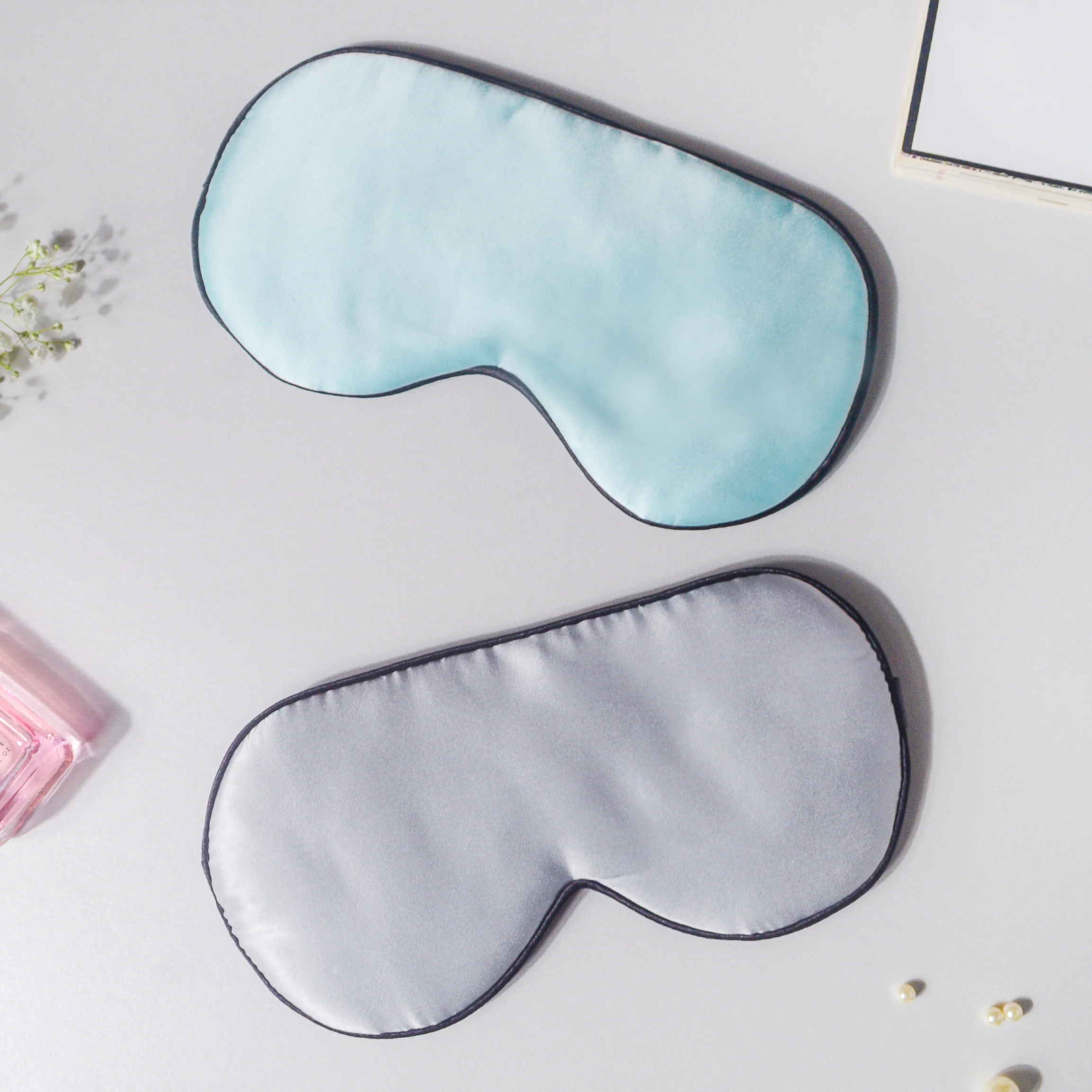 Aqua Blue Travel Eye Mask - Image 8