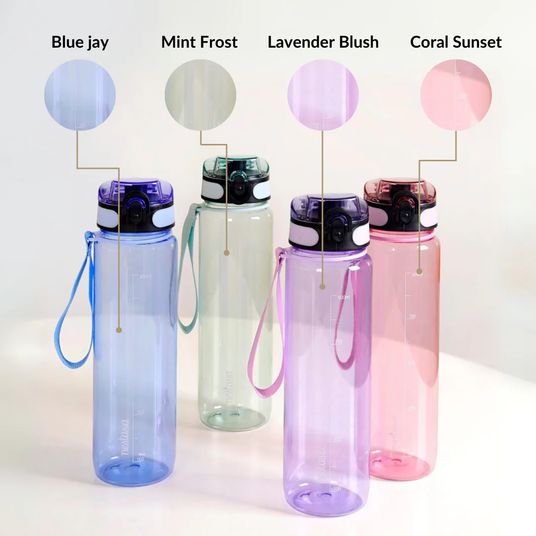 Aqualite Spillproof Water Bottle Set Of 2 Coral Sunset 1000ml - Image 11
