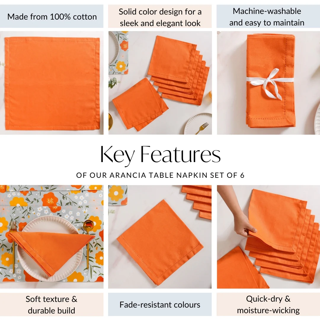 Arancia Table Napkin Set Of 6 - Image 5