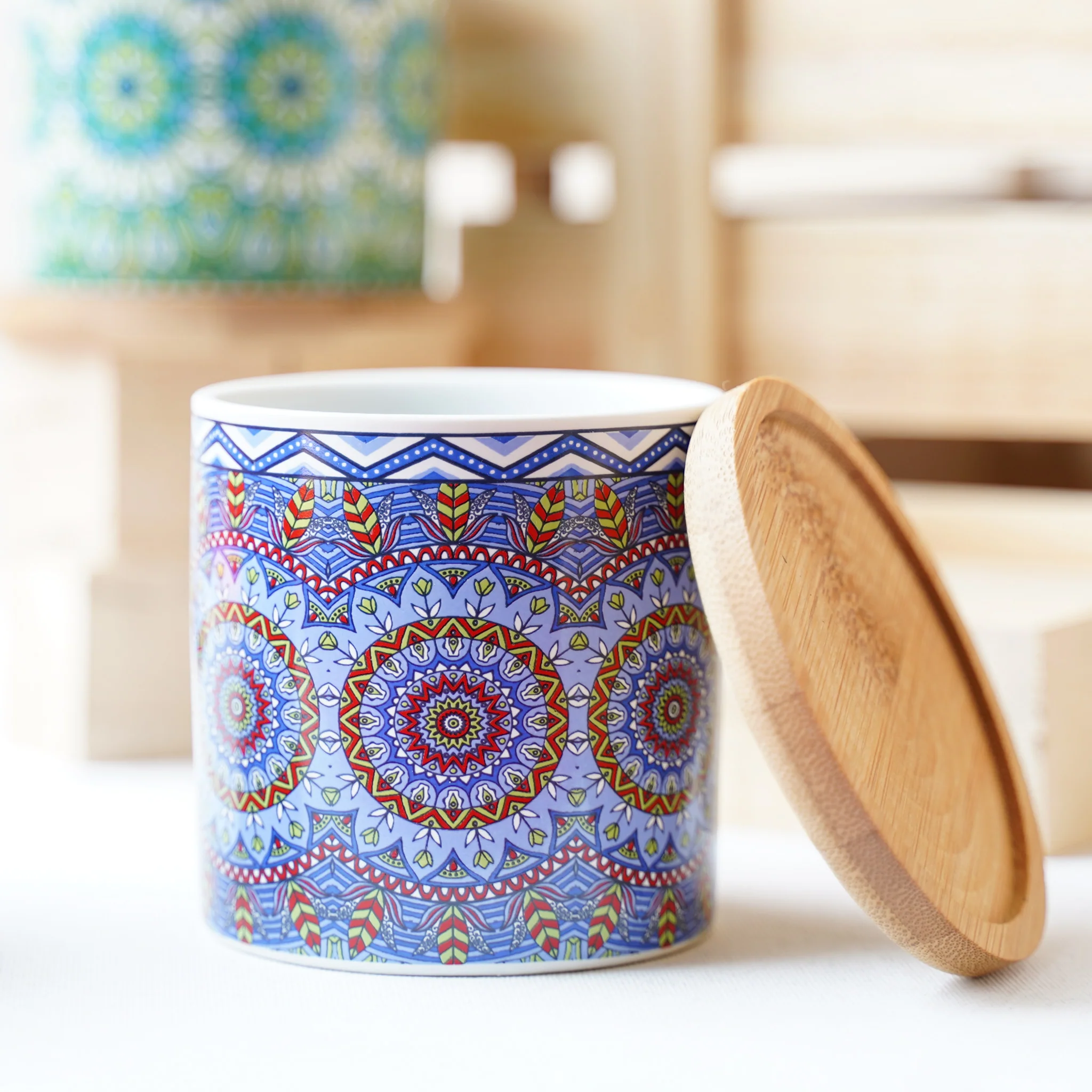 Artful Garden Ceramic Planter With Coaster Set Of 4 - Image 8