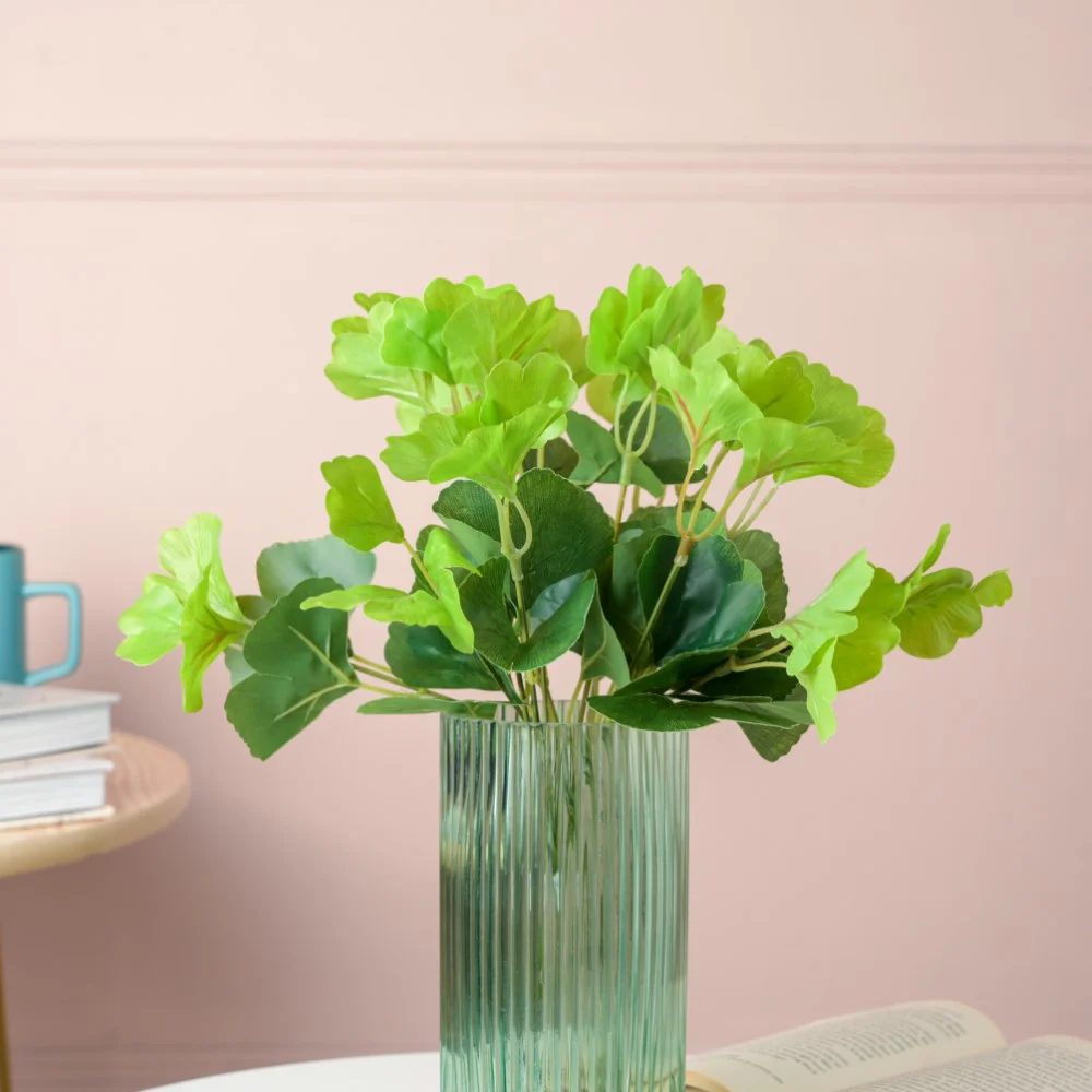 Artificial Decorative Ginkgo Biloba Leaves Set of 2 - Image 5