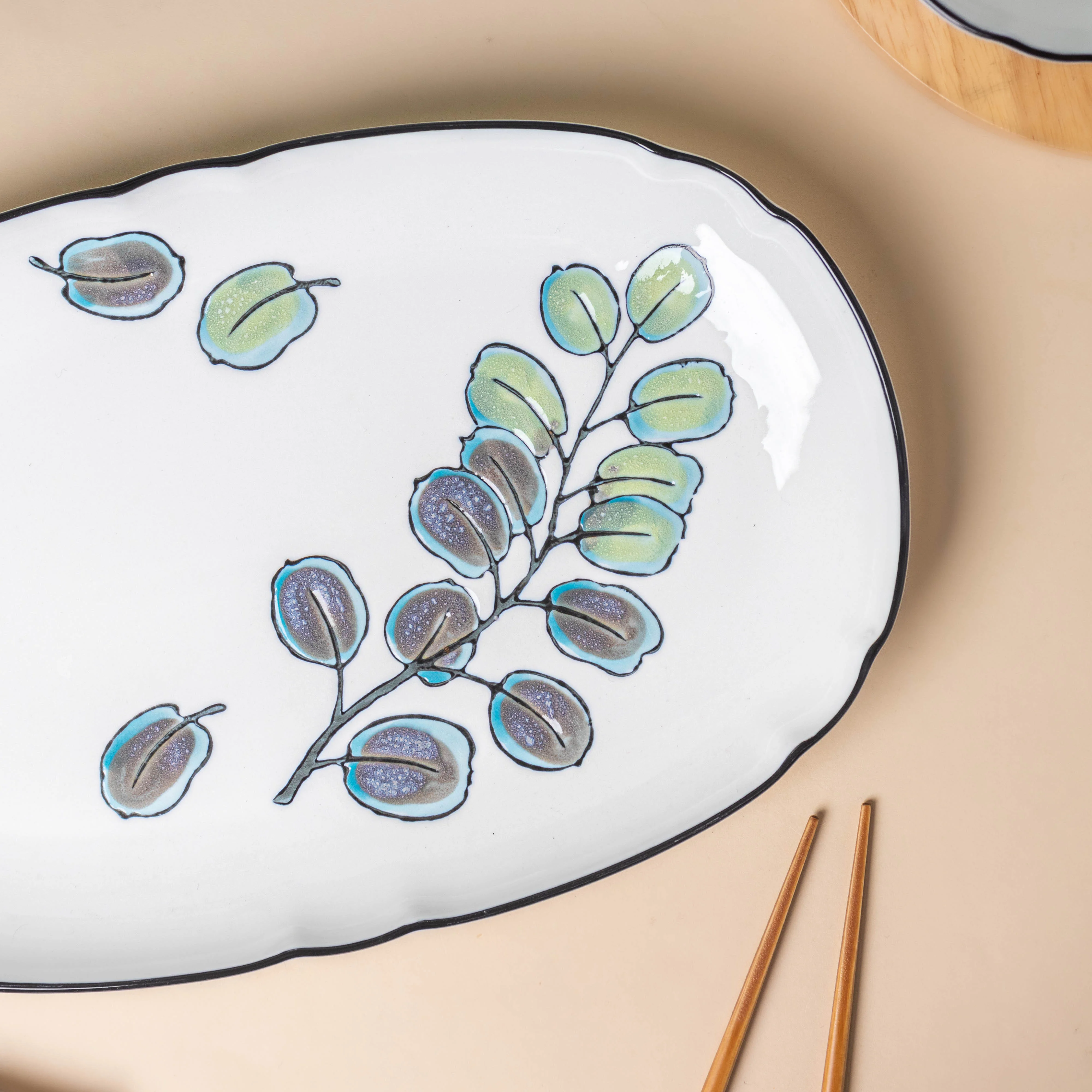 Aspen Leaves Long Platter 12 Inch - Image 6