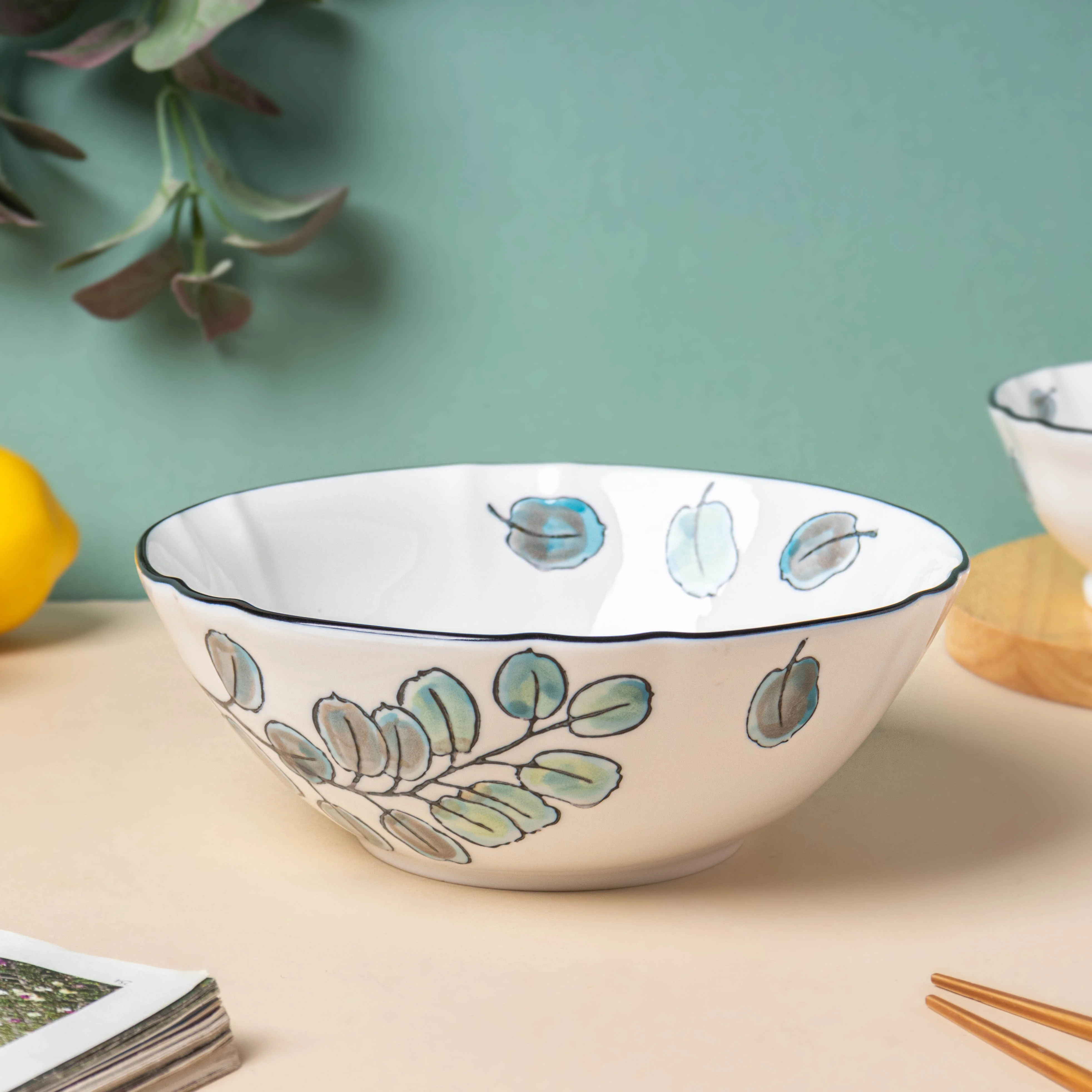 Aspen Leaves Serving Bowl 7.5 Inch