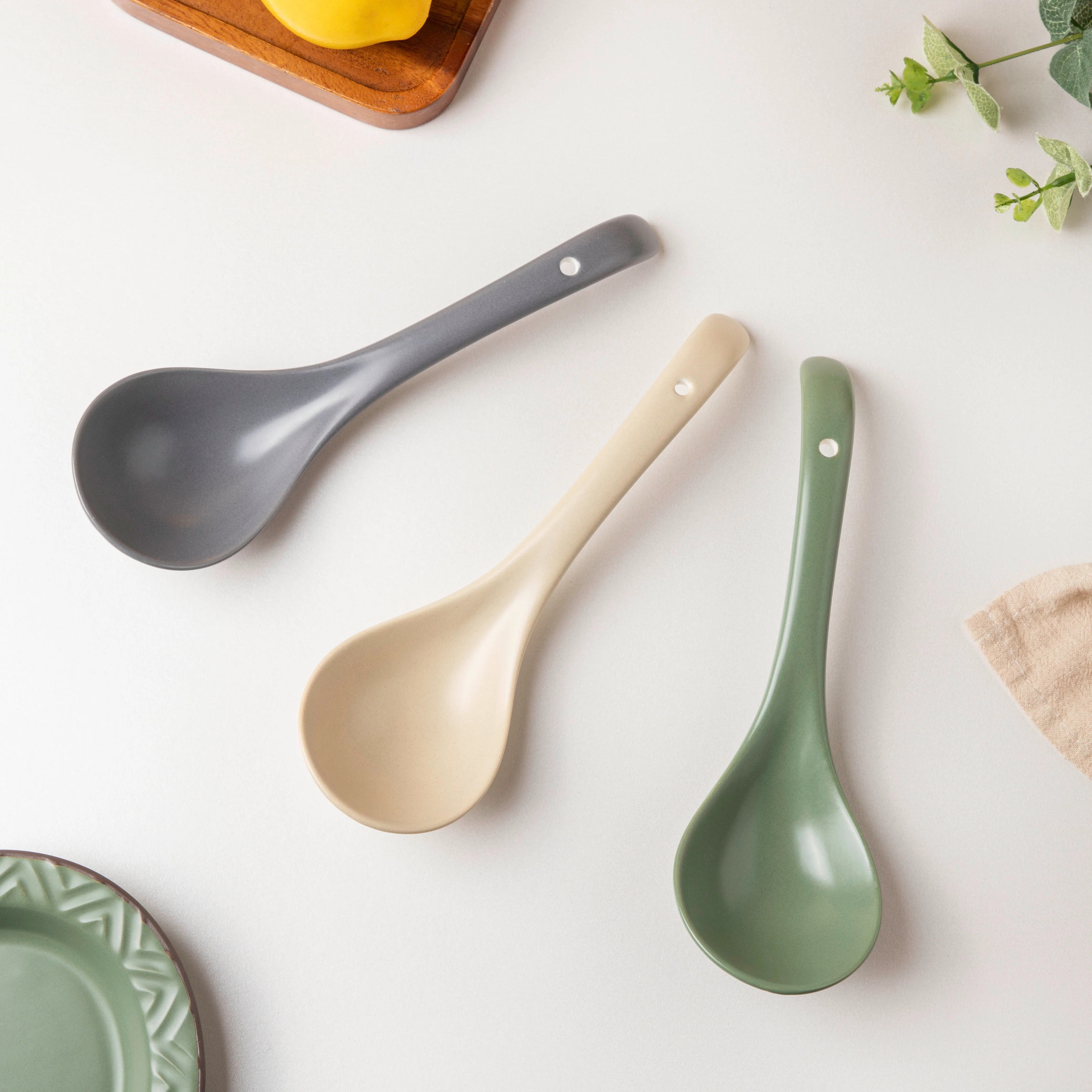 Asphalt Grey Ceramic Serving Spoon - Image 5