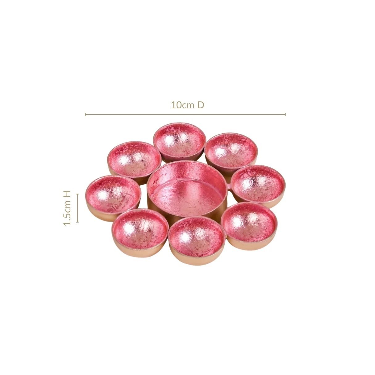Aurora Blush Iron Tealight Holder Set Of 3 - Image 4
