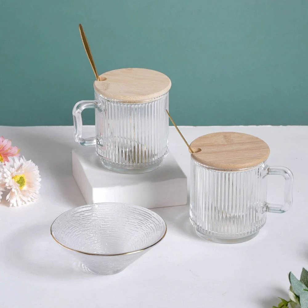 Aurora Teatime Mug And Bowl Gift Hamper Set Of 5 - Image 3