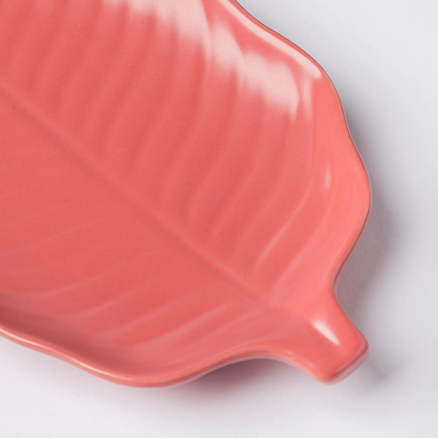 Autumn Pink Leaf Snack Plate 12 Inch - Image 4