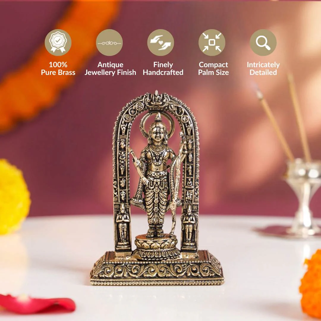 Ayodhya Ram Lalla Pure Brass Idol 8cm - Image 3