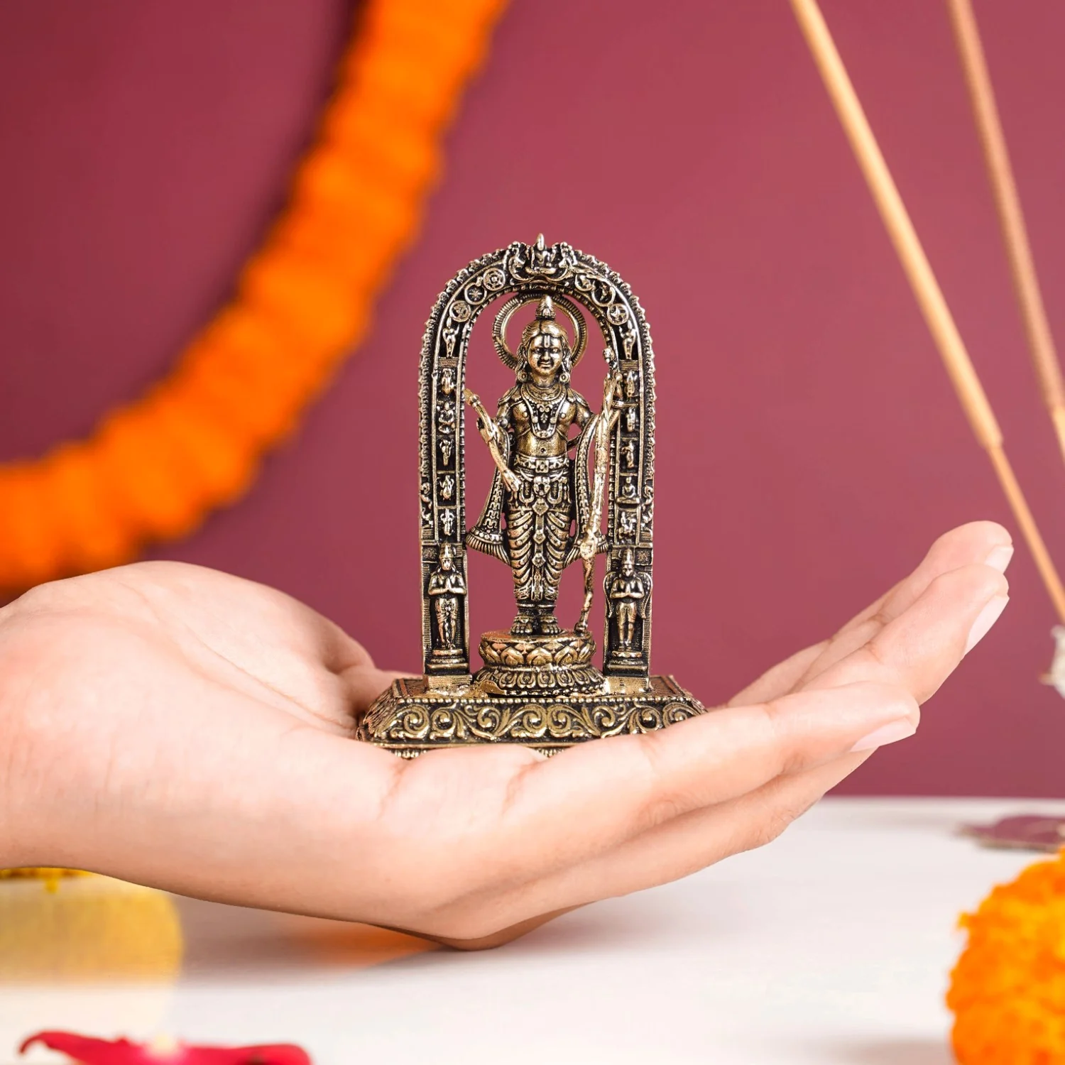 Ayodhya Ram Lalla Pure Brass Idol 8cm - Image 4