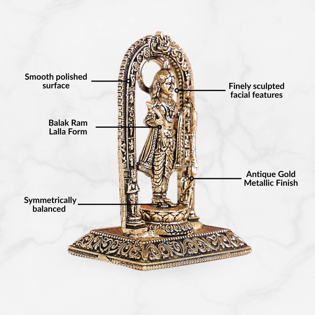 Ayodhya Ram Lalla Pure Brass Idol 8cm - Image 6