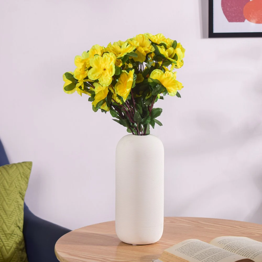Camellia Flower Bouquet Yellow Set Of 2