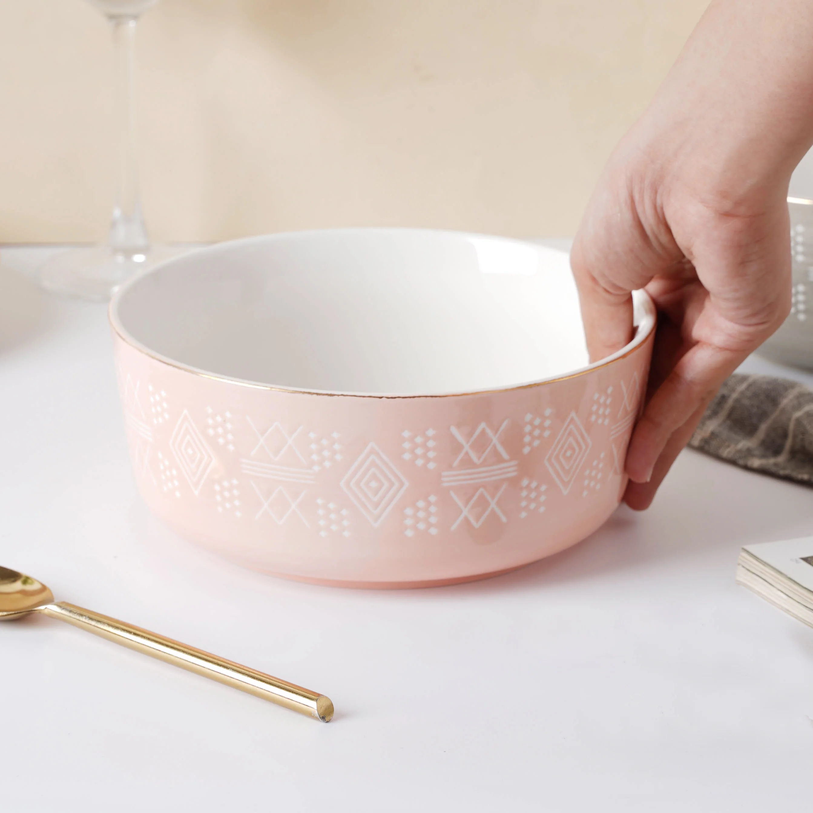 Azo Pink 27 Piece Dinner Set For 6 - Image 4