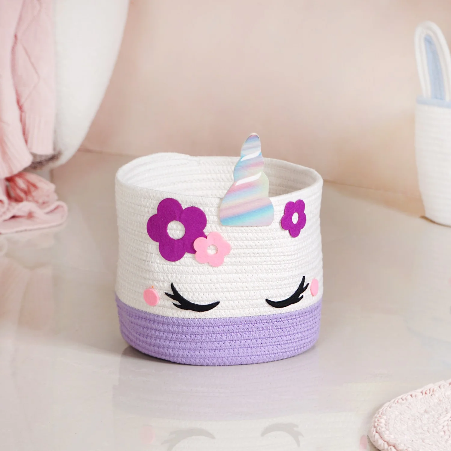 Baby Unicorn Toy Basket 27cm