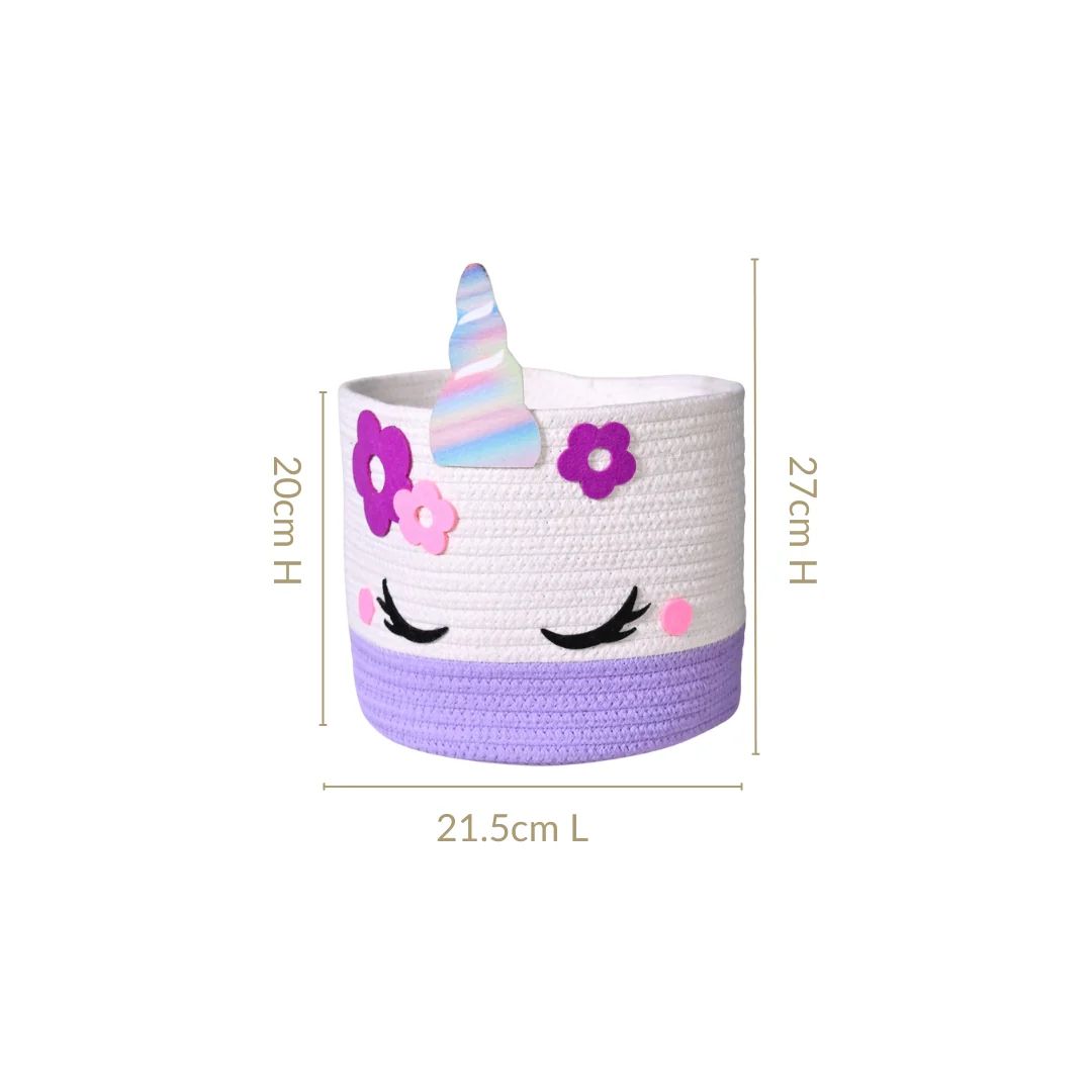 Baby Unicorn Toy Basket 27cm - Image 4