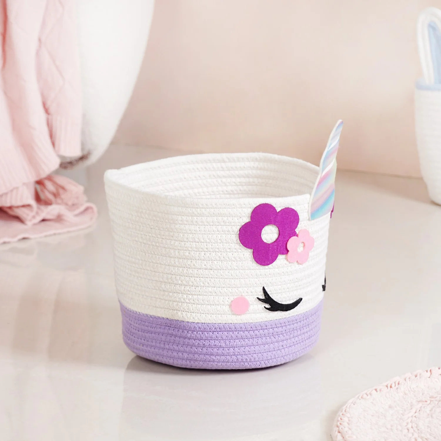 Baby Unicorn Toy Basket 27cm - Image 7