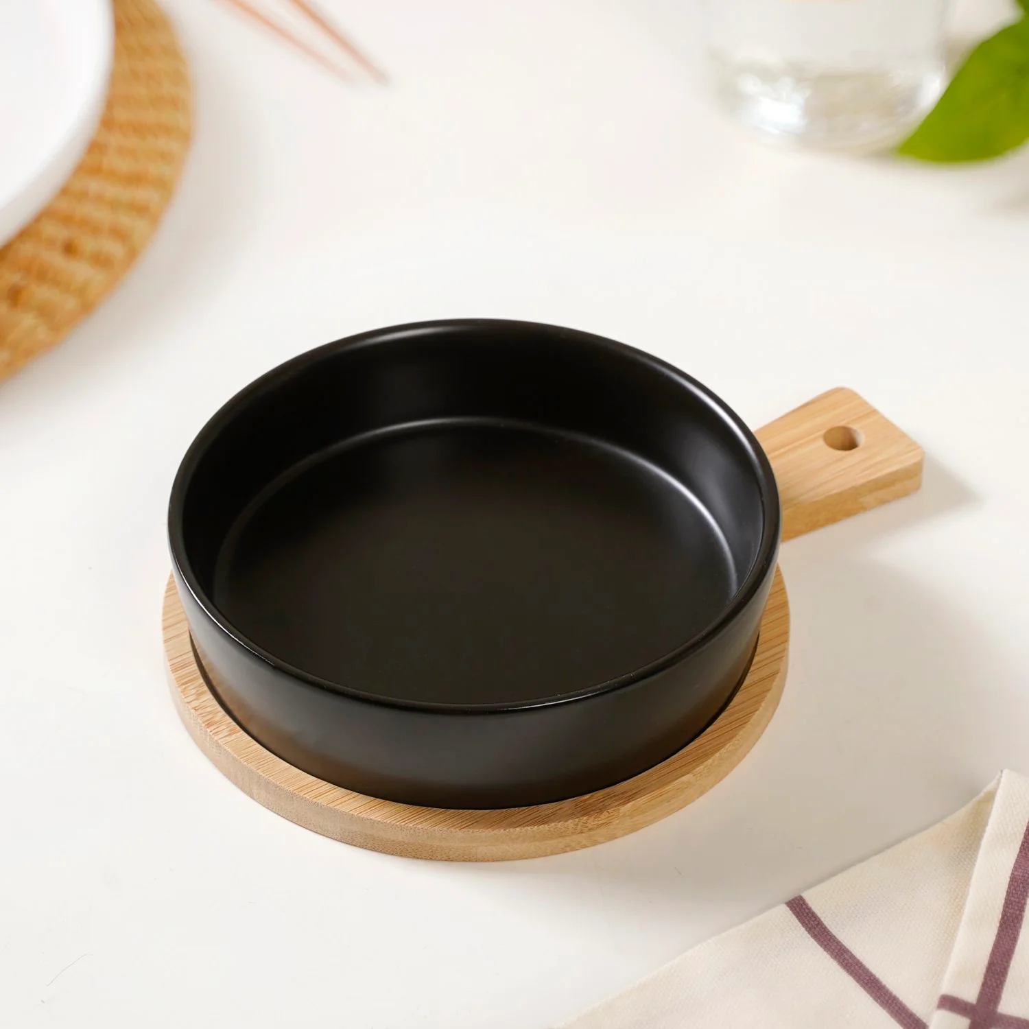 Bake And Serve Bowl Platter Set Of 2 Matte Black - Image 4
