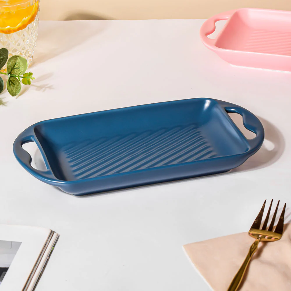 Baking Tray With Handle Dark Blue - Image 3