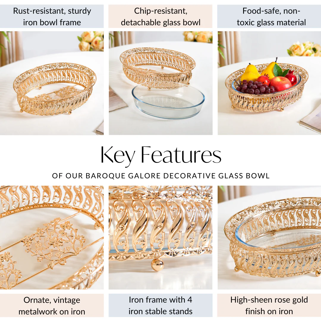 Baroque Galore Decorative Glass Bowl - Image 6