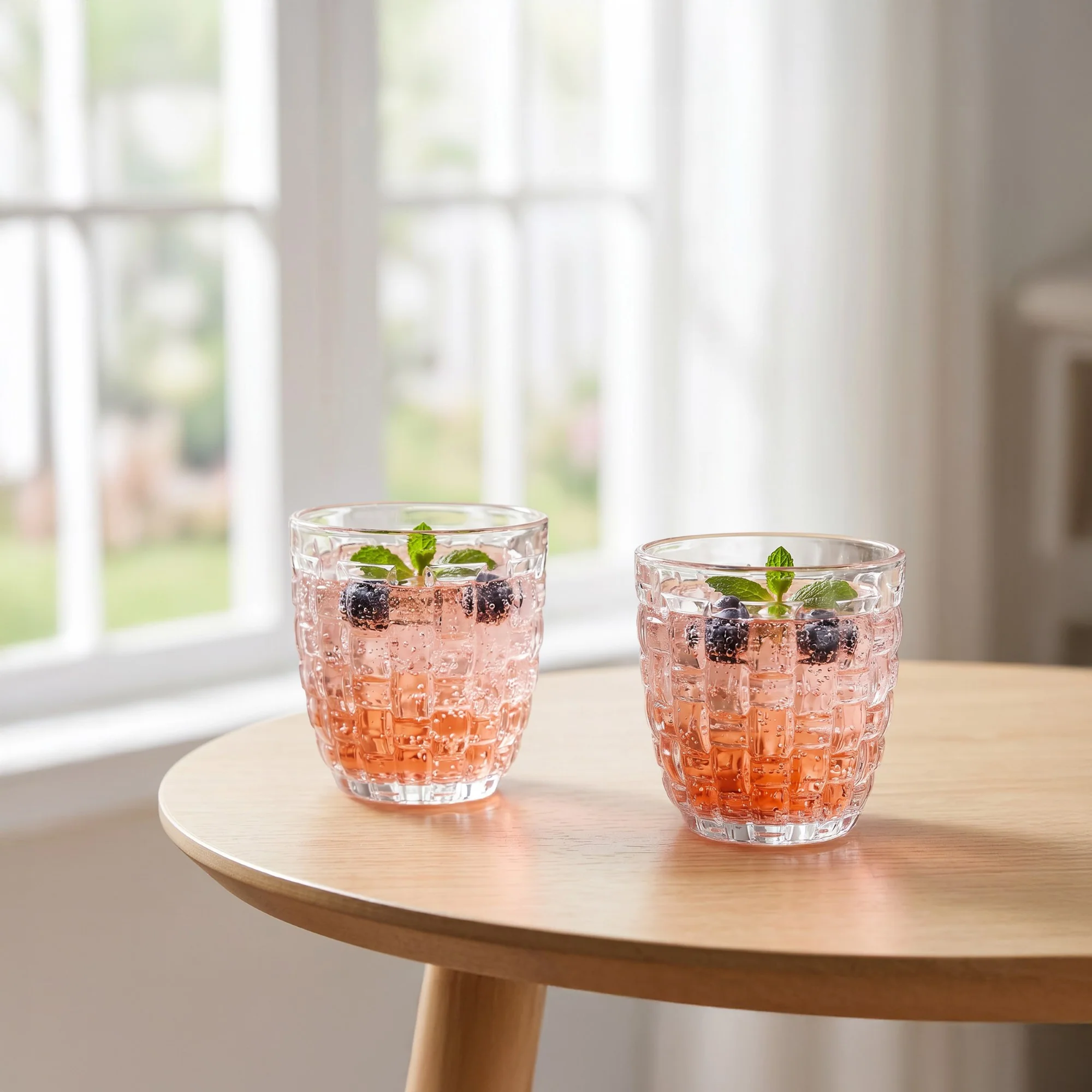 Basket Weave Glass Tumbler Set Of 6 260ml - Image 10