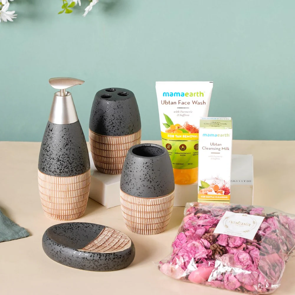 Bath Time Essentials Hamper Set Of 4 - Image 2