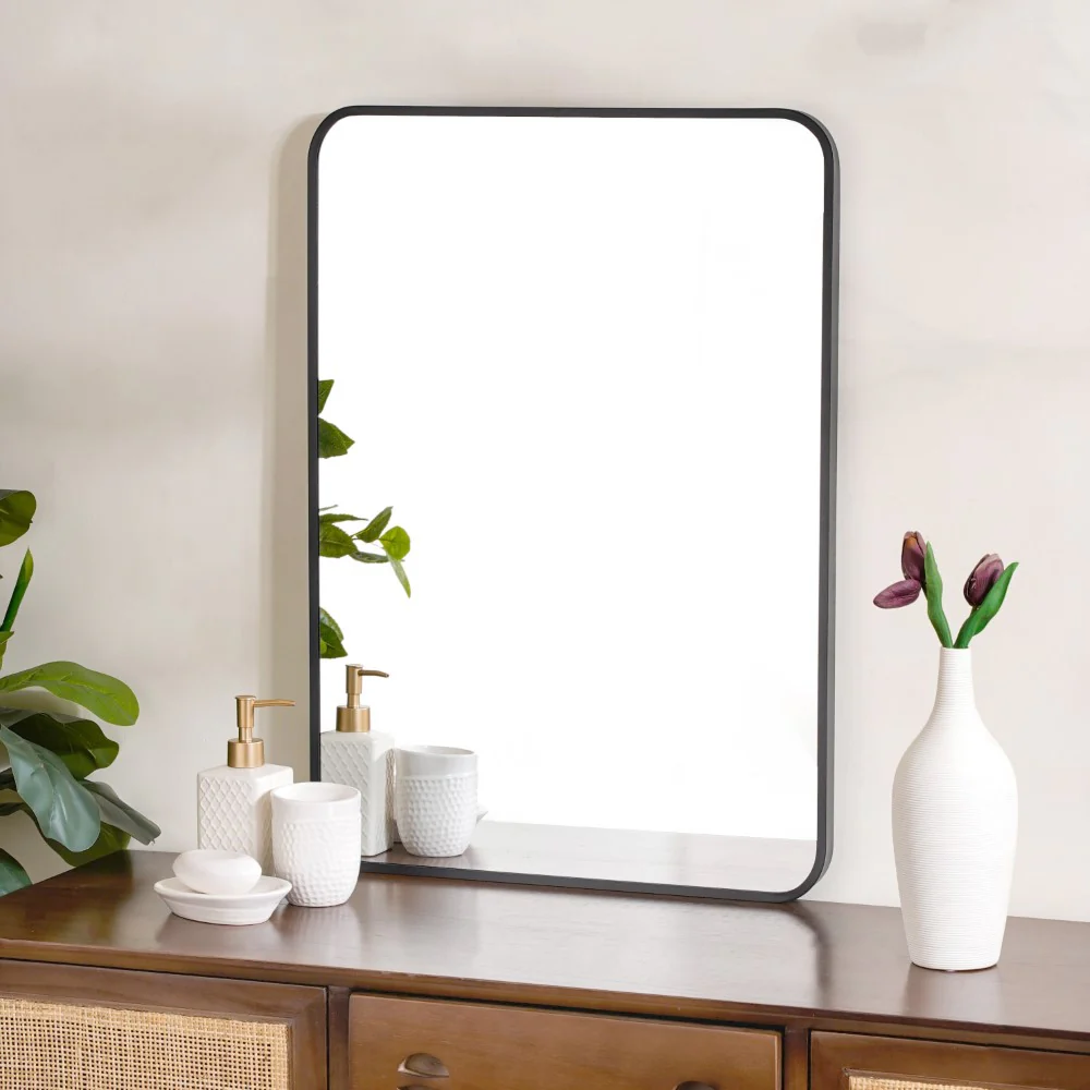 Bathroom Mirror Black 27 x 20 Inches