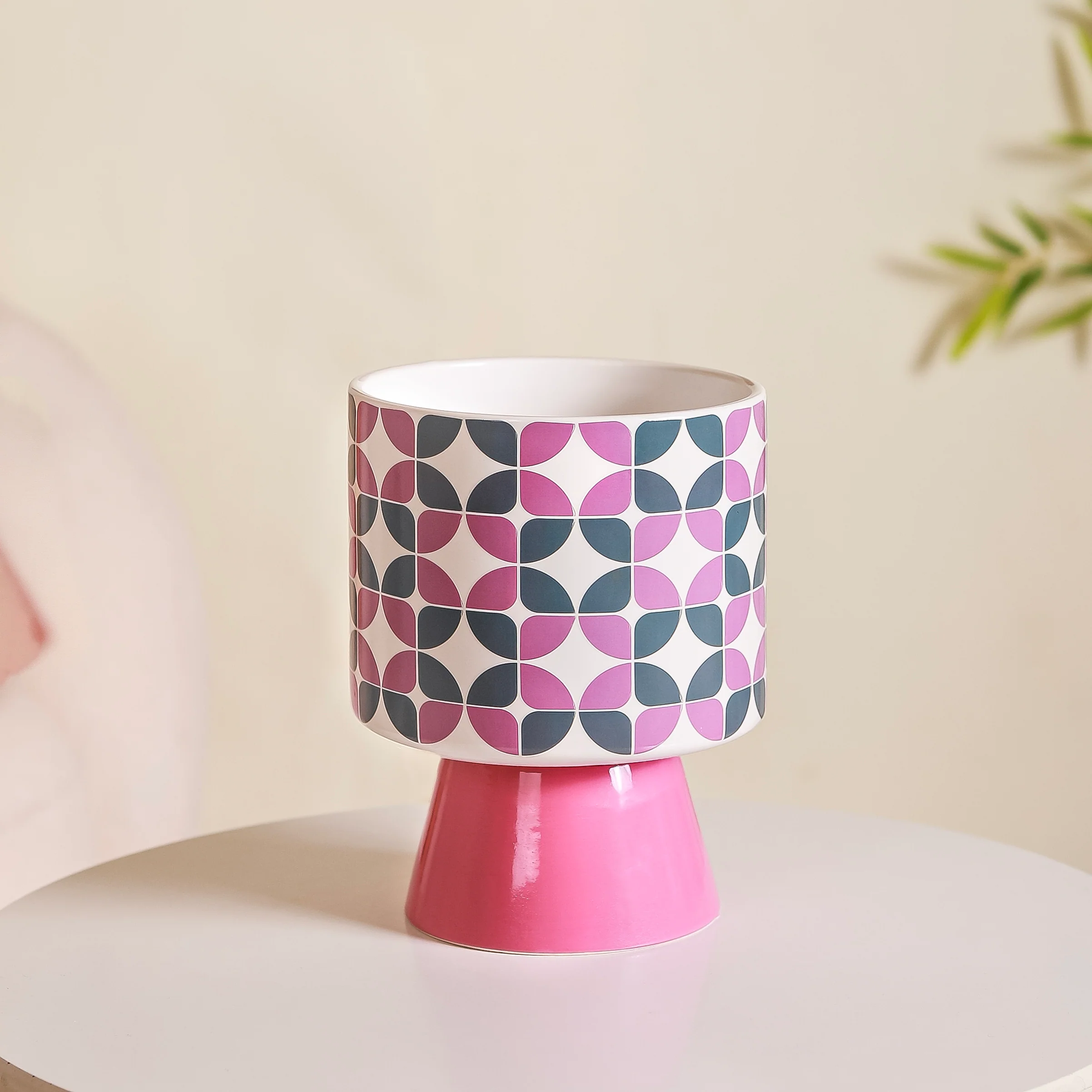 Bauhaus Ceramic Vase With Stand
