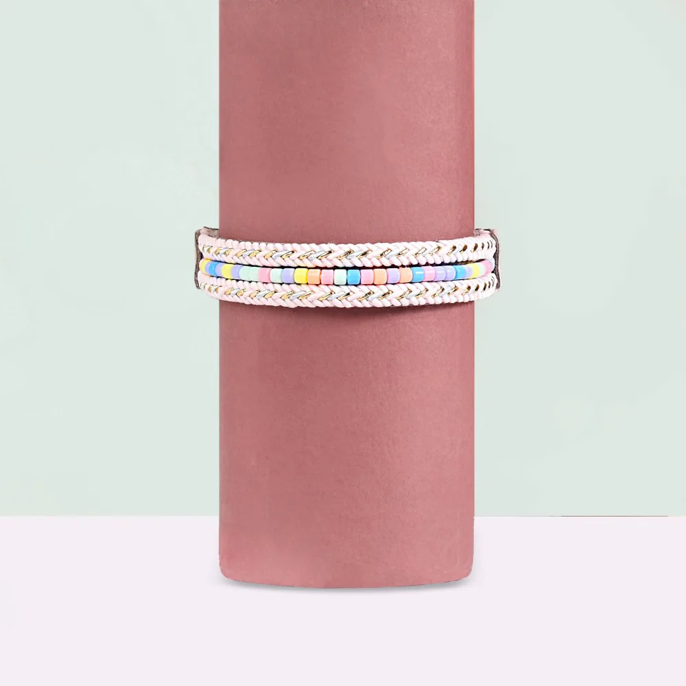 Beaded And Braided Adjustable Bracelet