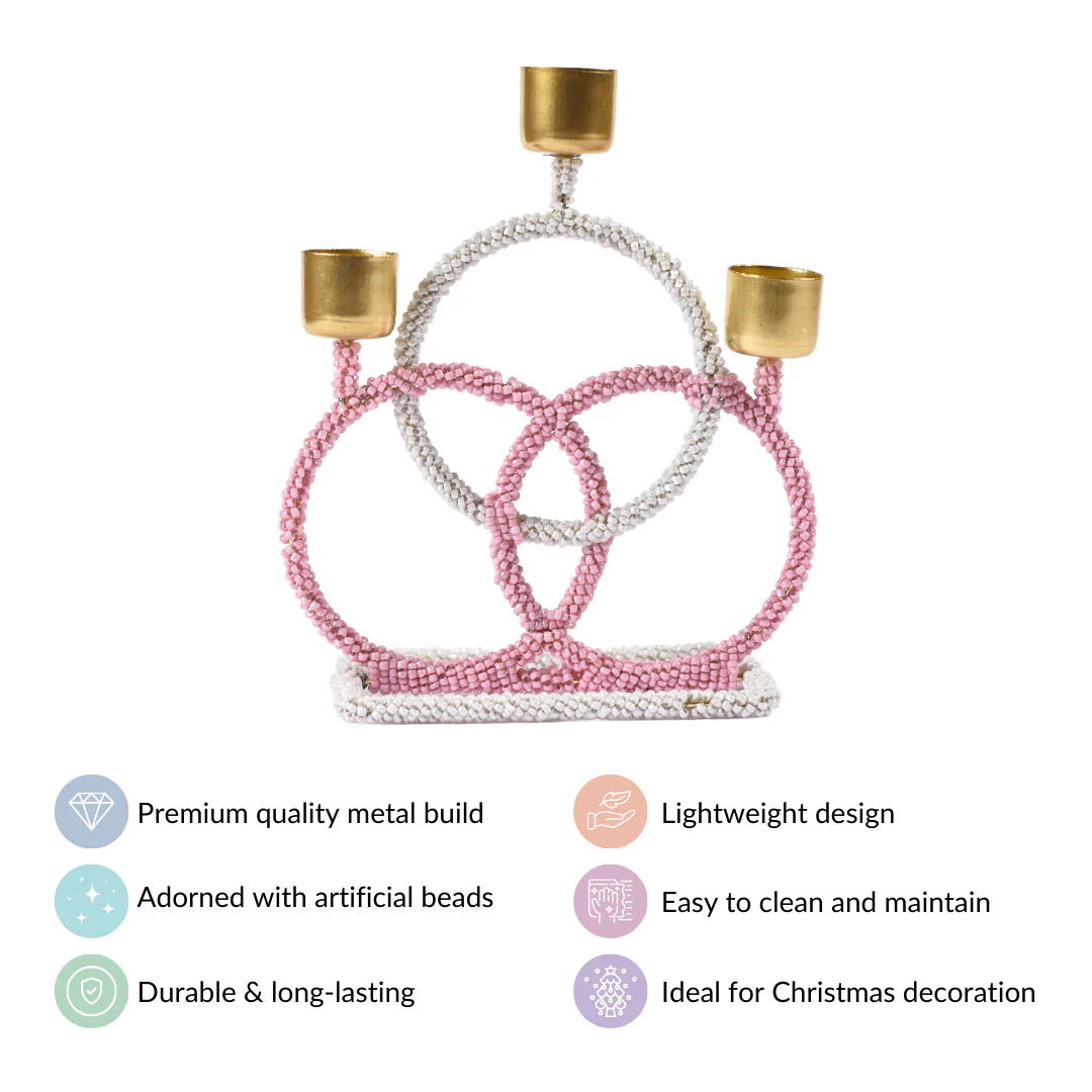 Beaded Candle Holder For Home Decor - Image 4