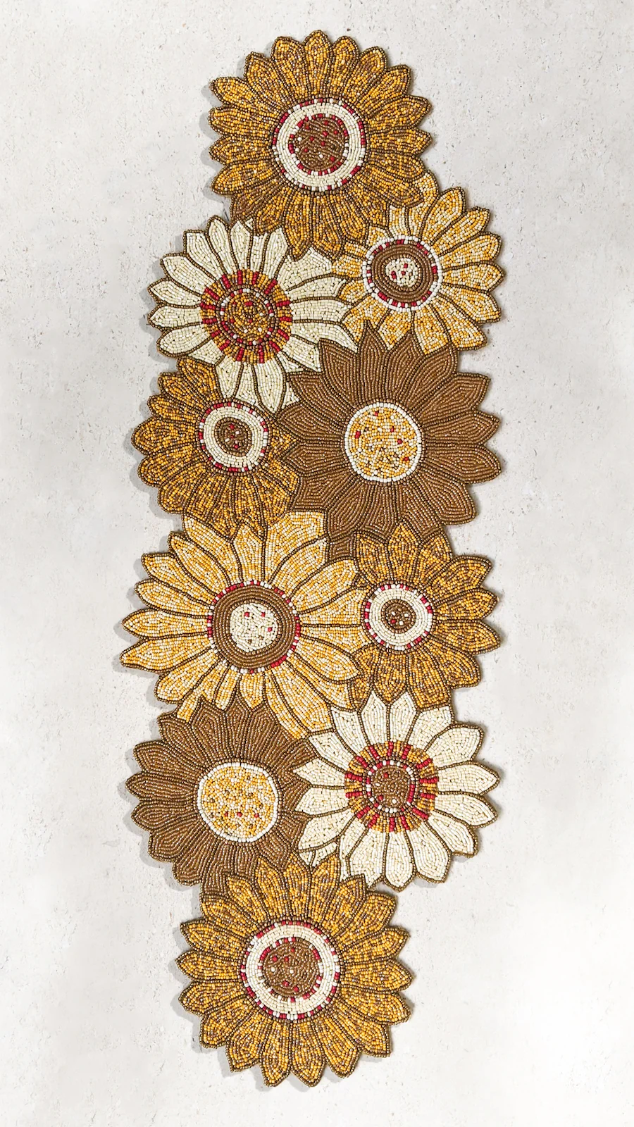 BEADS Sunflower Runner - Yellow, White and Gold - Image 5